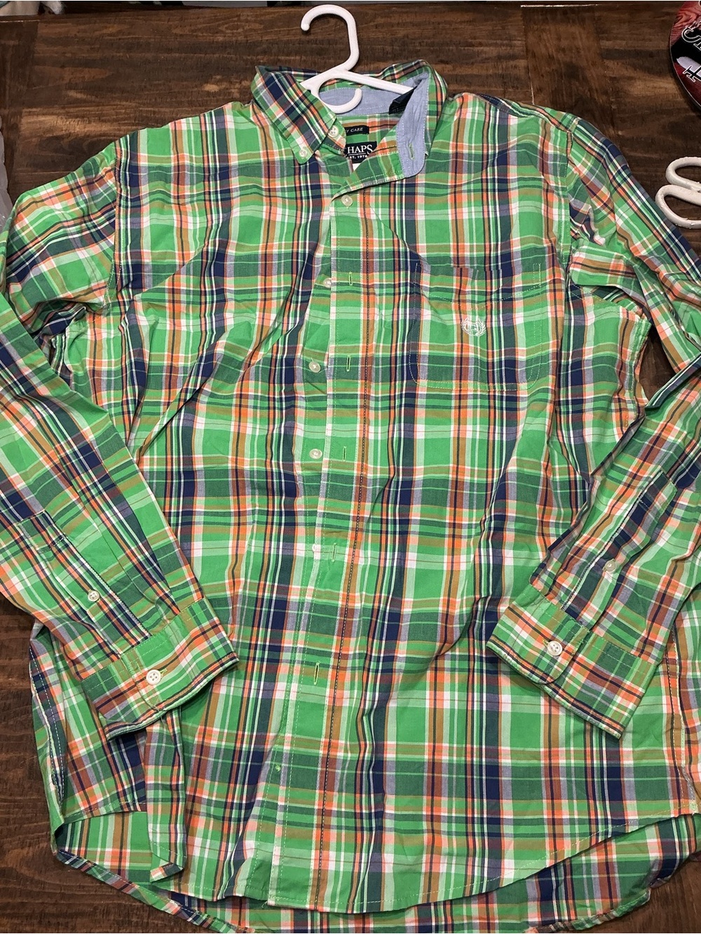 Chaps Green Plaid Button-Down Shirt